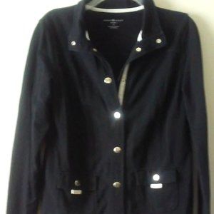 Vintage Karen Scott Jacket Black Size Small Junior Lightweight Cotton Spandex